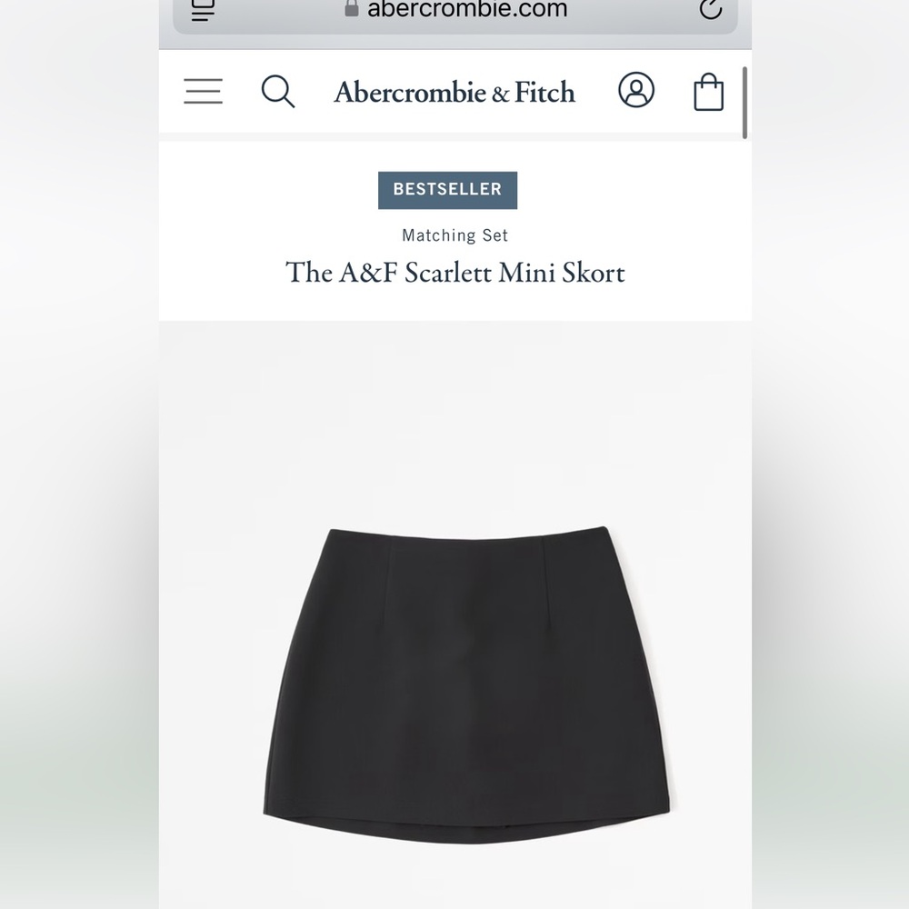 Abercrombie Scarlet Mini Skort NWT
